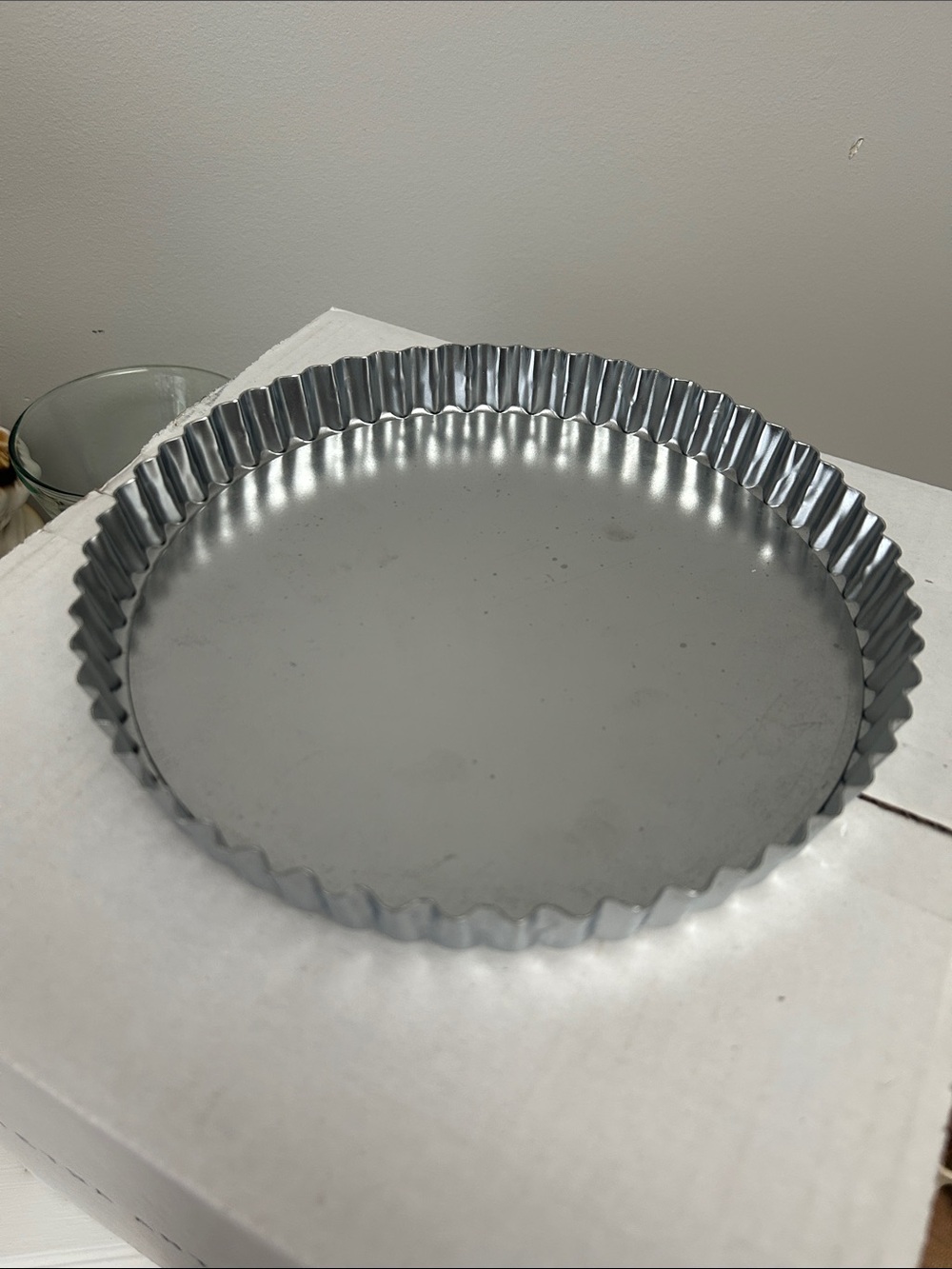 Classic Silver Fluted Tart Pan - Metal Baking Dish